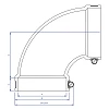 Coude 90° flexible Dimensions