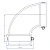 Coude 90° flexible Dimensions