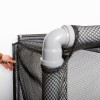 Cage flottante noire 115 x 115 x 105 cm - maille 7 mm détail haut