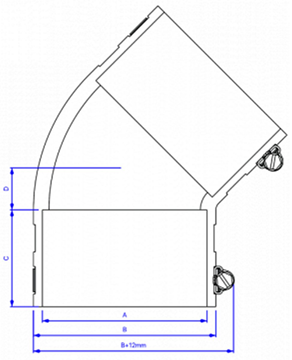 Coude 45° flexible